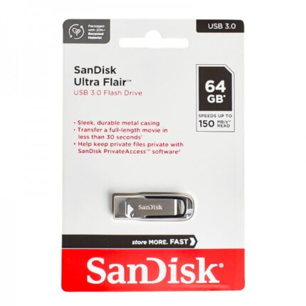 فلش سن دیسک (SanDisk) مدل 64GB Ultra Flair CZ73 USB3.0