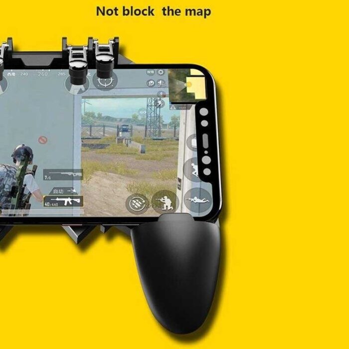 دسته بازی ممو PubG مدل AK-66 مشکی – مناسب برای گوشی‌های 4.7 تا 5.5 اینچ