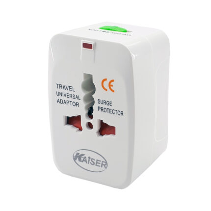 تبدیل برق 3 به 2 کایزر مدل AC-K120 مناسب برای پریزهای جهانی و ایران با محافظ کودک