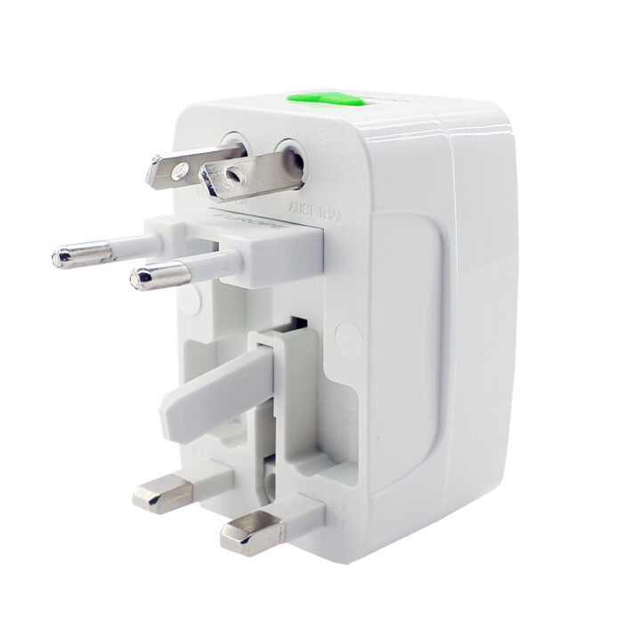 تبدیل برق 3 به 2 کایزر مدل AC-K120 مناسب برای پریزهای جهانی و ایران با محافظ کودک