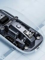 ماوس بیسیم لکو مدل WS215 با طراحی شفاف و نورپردازی RGB و اتصال بلوتوث و USB