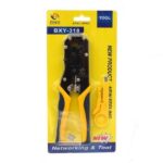 آچار شبکه + سیم لختکن مدل BXY-318 مناسب برای سوکتزدن RJ45 و RJ11 با بدنه فلزی مقاوم