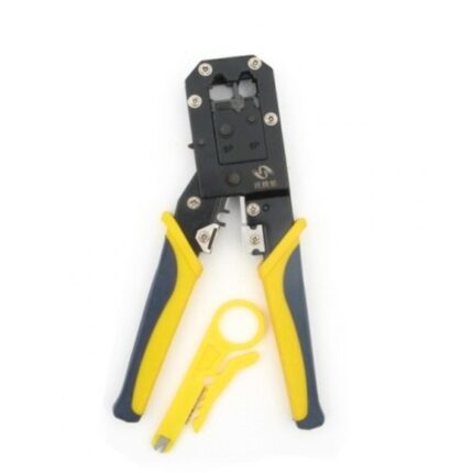 آچار شبکه + سیم لخت‌کن مدل BXY-318 مناسب برای سوکت‌زدن RJ45 و RJ11 با بدنه فلزی مقاوم