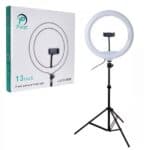 رینگ لایت 13 اینچ RGB پی نت مدل LJJ33-RGB به همراه سه پایه عکاسی مناسب برای عکاسی، فیلمبرداری و تولید محتوا