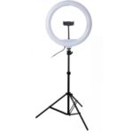 رینگ لایت 13 اینچ RGB پی نت مدل LJJ33-RGB به همراه سه پایه عکاسی مناسب برای عکاسی، فیلمبرداری و تولید محتوا