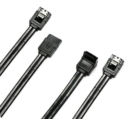 کابل ساتا (SATA) ایسوس دوتایی – بسته شامل دو کابل SATA3 با سرعت بالا، یک کابل صاف و یک زاویه‌دار، مناسب برای هارد، SSD و درایو نوری