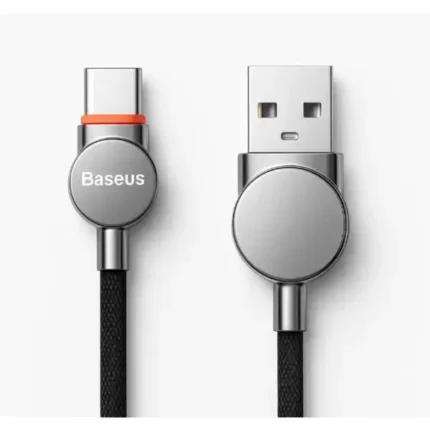 کابل فست شارژ بیسوس KU-02 کنفی نقره‌ای