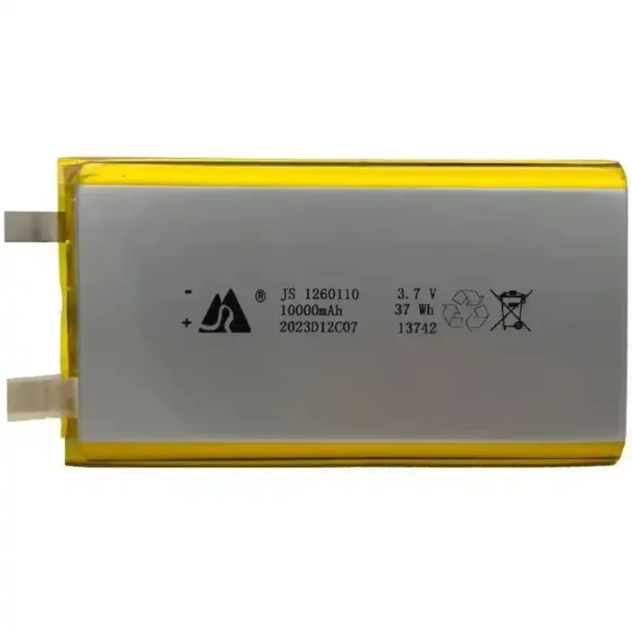باتری لیتیوم پلیمر 3.7 ولت ظرفیت 10000 میلی‌آمپر مناسب پاوربانک