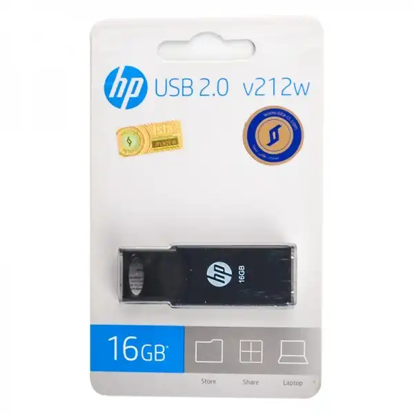 فلش مموری اچ پی مدل v212w ظرفیت 16 گیگابایت بدنه فلزی