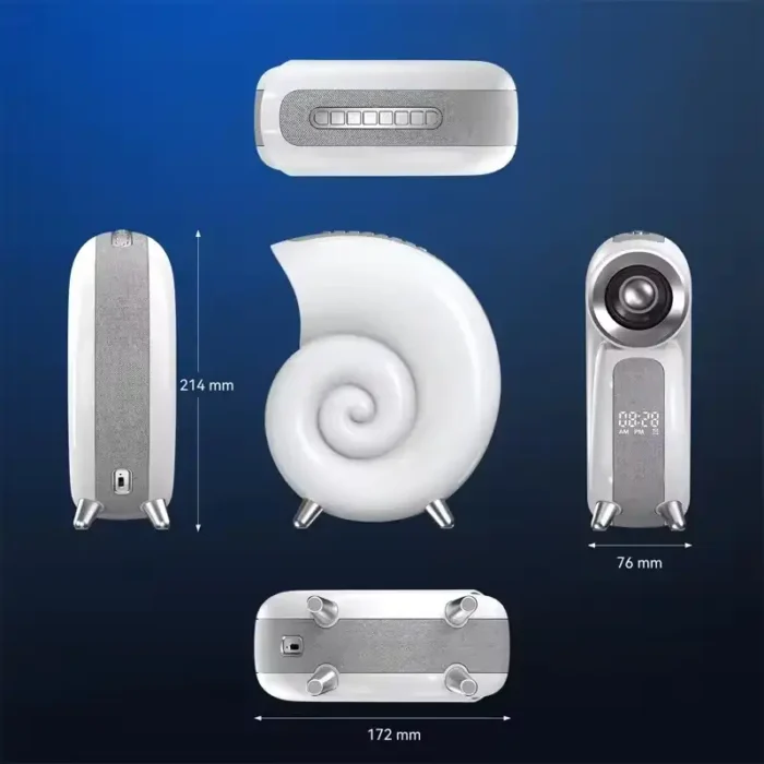 اسپیکر پرتابل و چراغ خواب مدل CONCH N63 RGB مدل حلزونی