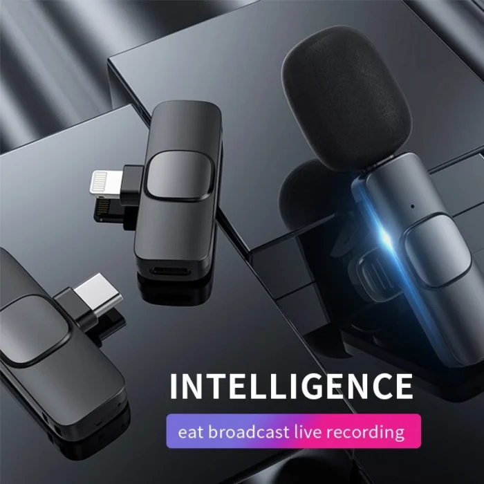 میکروفون بی‌سیم دو کاربره K9 مخصوص آیفون (Lightning)