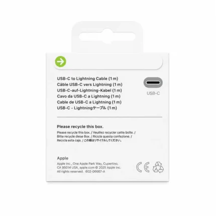 کابل تبدیل USB-C به لایتنینگ مدل A2561 اورجینال 1 متری